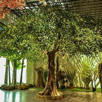 Fake Tree Simulation Tree Indoor Simulation Green Plant Large Banyan Tree Shopping Mall Hotel Floor Landscape Landscaping Atmosphere Decorative Tree 1.8m