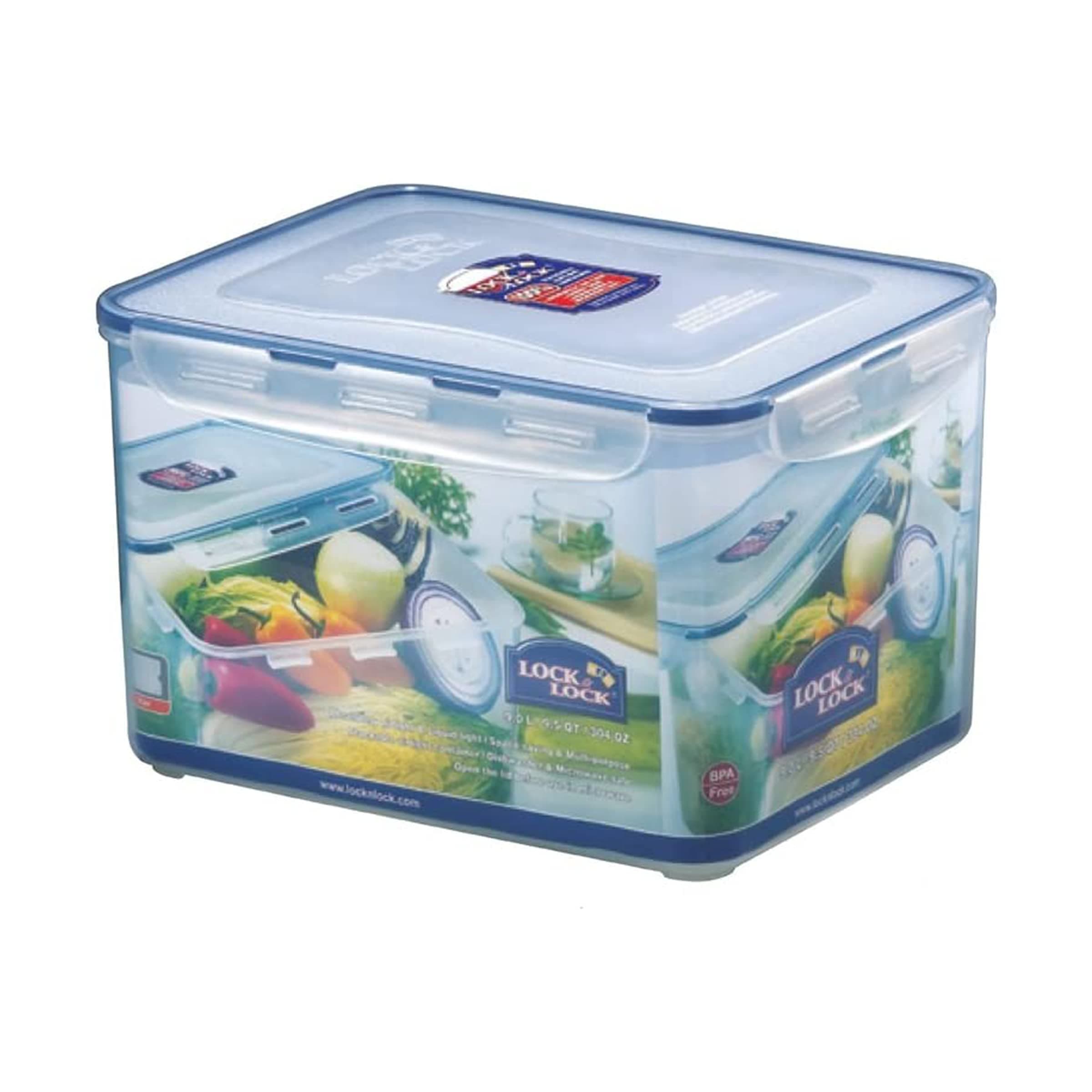 Lock & LockClassics Tall Rectangular Food Container, 9 L, Clear