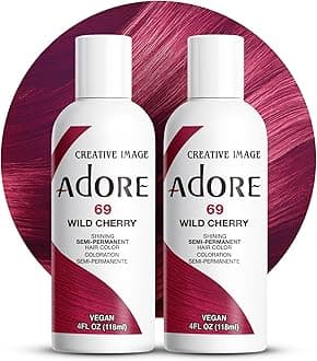 Adore Semi Permanent Hair Color - Vegan and Cruelty-Free Hair Dye - 4 Fl Oz - 069 Wild Cherry (Pack of 2)
