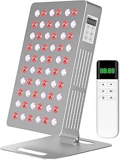 Red Light Therapy Panel Device, 5 Wavelengths Near Infrared Red Light Therapy for Face & Body, Full Body Red Light Panel & Infrared Light Lamp at Home, 60 Dual Chip LED Therapy Panel