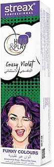 Streax Professional Hold & Play Funky Colour Crazy Violet – 100gm | Semi-permanent hair colour | Hair colour for women | Violet hair colour | Streax Professional hair colour | Ammonia & Peroxide free
