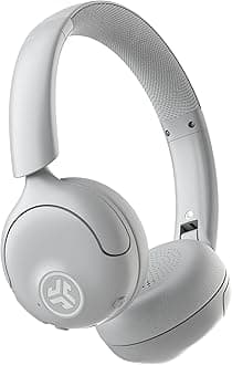 JLab Go Lux ANC Wireless Headphones, Cloud White, Hybrid Active Noise Cancelling, Premium On-Ear Bluetooth Headset, Customizable Sound, Be Aware Mode, Cloud Foam Comfort, Multipoint Connection
