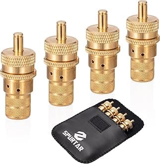 Spurtar Tire Deflator, 6-30 PSI Air Down Tire Deflators Offroad Accessories for Jeep, Car, Truck, Motorcycle, and ATV (4 Pack with Storage Bag)