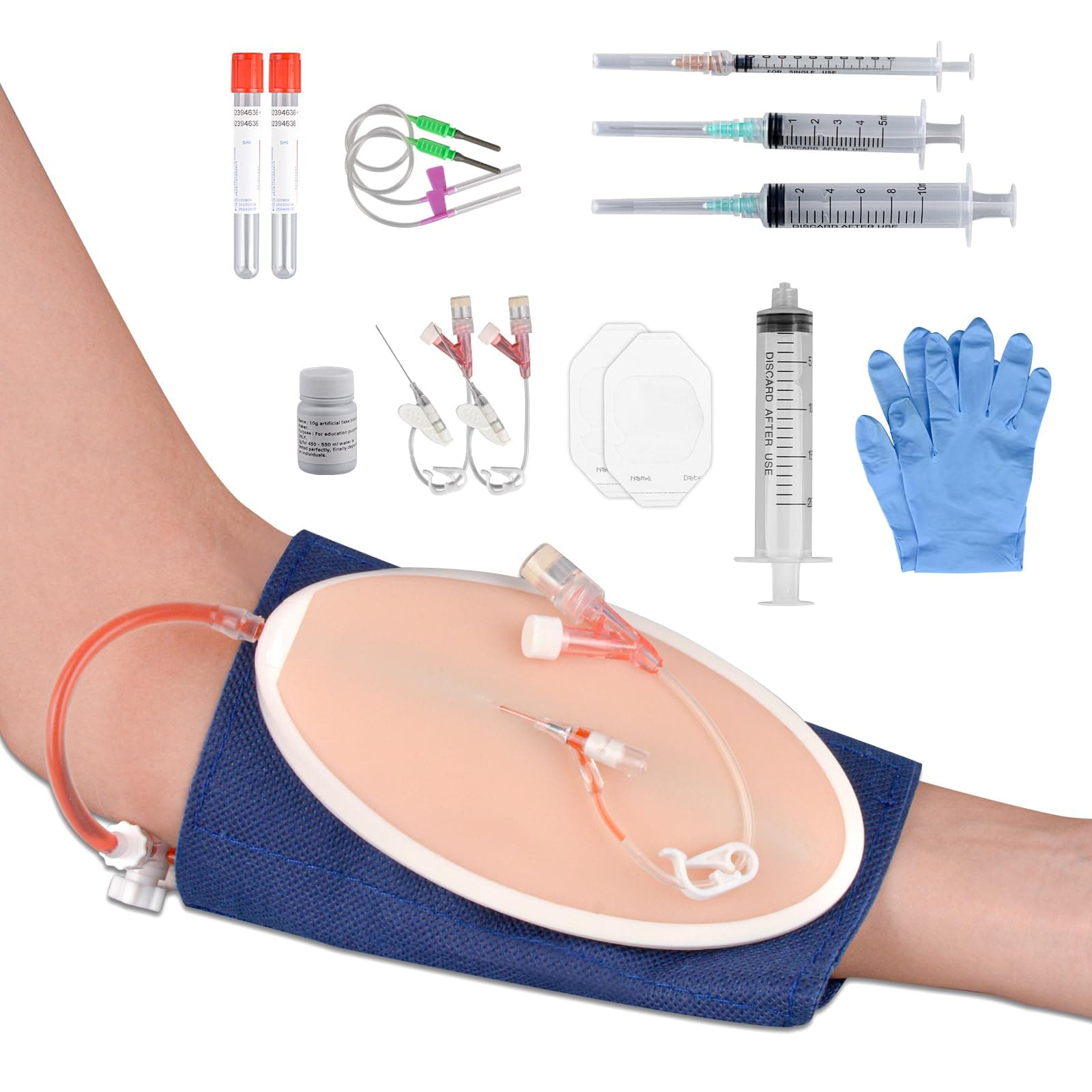 IV Insertion Practice Kit for Nursing Students, IV Start Kit for Nurses, Venipuncture Kit for Injection Training