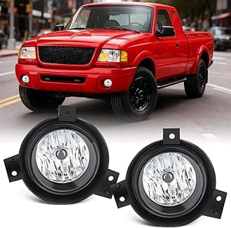 Nilight Fog Lights Assembly Compatible with 2001 2002 2003 Ford Ranger with H10 12V 42W Bulbs Clear Lens Fog Lamps Replacement Driver and Passenger Side