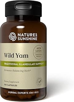 Nature's Sunshine Wild Yam Capsules - Herbal Gladular Support (100 Capsules)