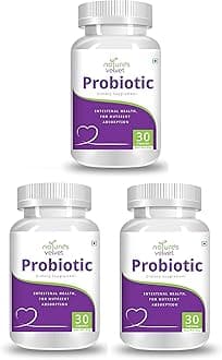 Natures Velvet Lifecare Probiotics for Digestive Health and Immunity - 30 Capsules - Pack of 3
