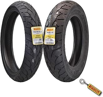 Pirelli Night Dragon 130/60B19 M/C 61H REINFTL Cruiser Motorcycle Front Tire - Superior Traction & Handling for High-Performance Cruisers w/Keychain (130/60B19 MU85B16)