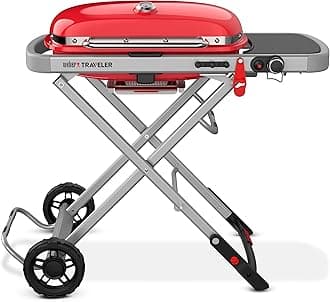 Weber The Weber Traveler Portable Gas Grill, Red