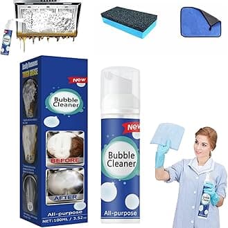 Bubble Cleaner, Bubble Power Cleaner, Bubble Cleaner Foam Spray, All Purpose Rinse Cleaning Foam, Powerful Stain Removing Foam Cleaner, All Purpose Powerful Stain Removal Kit (100ml * 1)