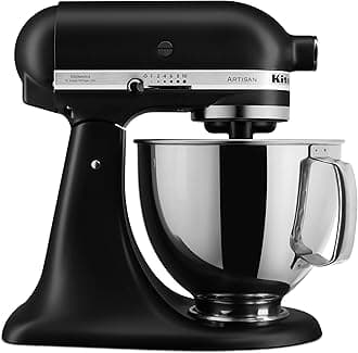 Artisan Series 5 Quart Tilt Head Stand Mixer with Pouring Shield KSM150PS, Matte Black