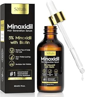 5% Minoxidil Hair Growth Serum Oil For Men and Women, Biotin Hair Serum, Safest Hair Regrowth Treatment, Prevent Scalp Hair Loss 60ml / 2.11 fl.oz