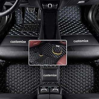 car Floor Mats fit for Toyota Tundra 1999-2025 Custom Style Luxury Leather All Weather Protection Floor Liners Black-Beige-Color