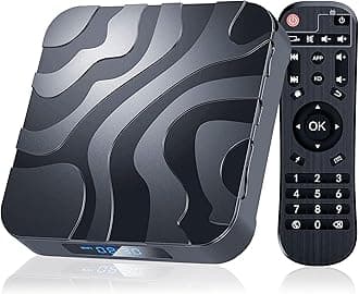 EASYTONE Android 12.0 TV Box 4GB RAM 64GB ROM, Android Box 2025 H618 Quad-Core CPU 6K TV Box with 4K 6K 2.4/5G Dual-WiFi 3D HDR10+ Bluetooth 4.0 USB 2.0 Smart Box for TV