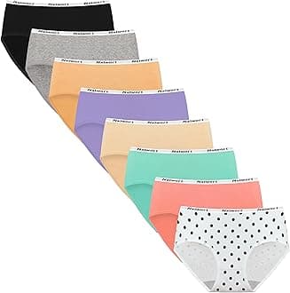 Sponsored Ad - Girls Panties Big Kids Cotton Underwear for Teens Briefs Pack of 8