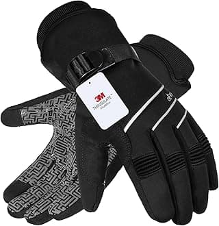 Mens Winter Gloves,Cold Weather Gloves for Women Touch Screen Glove Water Resistant Windproof Warm Gloves for Driving Running Cycling
