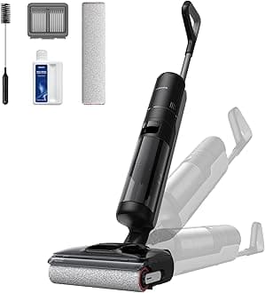 DREAME H12 Pro FlexReach Wet Dry Vacuum Cleaner, 0 Tangle Cordless Vacuum Mop All-in-One for Hard Floors, 180° Lie-Flat Floor Cleaner Machine with 194°F Hot Self-Cleaning, 50Mins Runtime