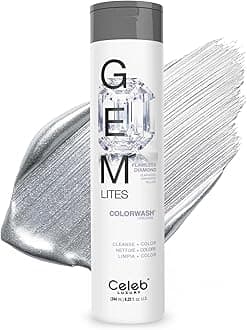 Celeb Luxury Gem Lites Colorwash: Flawless Diamond Eliminate Unwanted Yellow, Color Depositing Shampoo, Stops Fade, Cleanse + Color, Sulfate-Free, Cruelty-Free, 100% Vegan, Better than Purple Shampoo