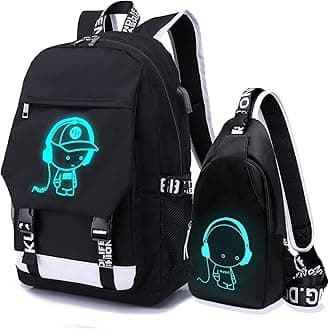 Large Teens School Backpacks Waterproof Nylon Football Printing for 8-15 Years Boys & Girls
