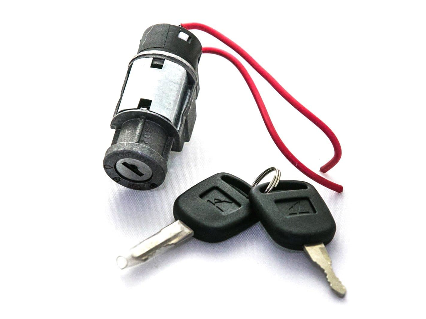 Key Switch Battery Lock Silver Fish Type On Off Key Switch for EBike Casing Lock Two Keys Included