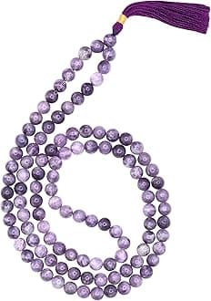 Amazing Gemstone Japa Mala 108 Prayer Beads Necklace and Wrist Mala Bracelet for Meditation
