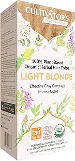 Cultivator's Organic Hair Colour - Organic Herbal Hair Colour for Women and Men - Ammonia Free Hair Colour Powder - Natural Hair Colour Without Chemical, (Light Blonde) - 100g