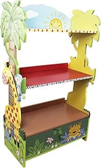 Fantasy Fields Sunny Safari Kids 3-Tier Bookshelf & Drawer, Multi