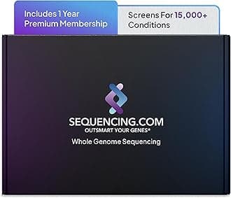 Whole Genome Sequencing Bundle | Genetic Testing WGS Kit | All-in-One DNA Test | Personalized Health, Disease Screening, Carrier Status, Health Predispositions & Wellness Reports