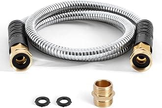 Cesun 6FT Short Garden Hose Small Metal Hose Flexible Lightweight Garden Hose Stainless Steel Water Hose for RV Outdoor Last Intervention Patio Patio etc