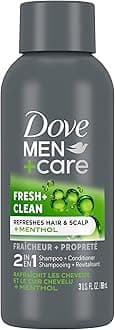Dove Men+Care Fortifying 2 in 1 Shampoo and Conditioner Fresh and Clean with Caffeine for Normal to Oily Hair Helps Strengthen Thinning Hair 3 oz
