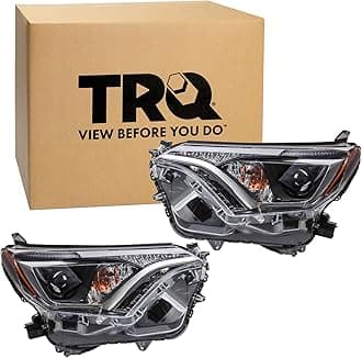 TRQ Headlight Assembly Set Headlights Driver & Passenger Side Compatible with 2016-2018 Toyota RAV4 TO2502247 TO2503247