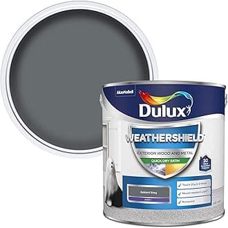 Dulux Weather Shield Quick Dry Satin Paint, 2.5 L - Gallant Grey