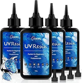 OSBANG 400g UV Resin, Crystal Clear UV Resin for Beginners and Professionals, Hard Type Kit for Jewelry Making, DIY Craft, Decor