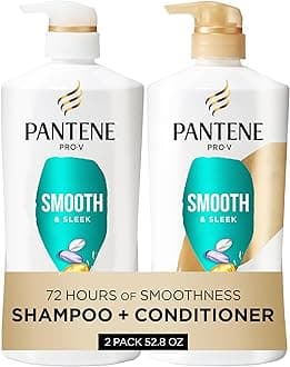 Pro-V Smooth & Sleek Shampoo 27.7 oz & Conditioner 25.1 oz with Rescue Shot 0.5 oz