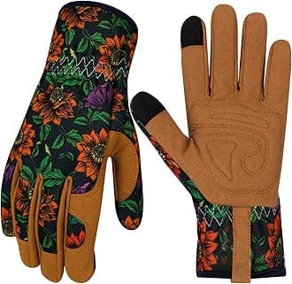 Leather Gardening Gloves for Women Thorn Proof Garden Gloves Touch Screen Working Gloves Gifts