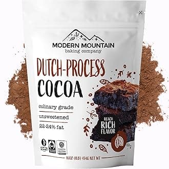 Cocoa Powder (1 lb) Dutch Processed Cocoa Powder, Unsweetened, Extra Rich Cocoa Flavor, 22-24% Fat, Premium Culinary Grade, Non-GMO, Perfect Cocoa for Baking and Cooking