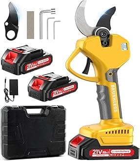 Electric Pruning Shears Cordless Pruner Shears Brushless 2.6 Inch Opening Size with 2 * 2Ah Battery Pruning Shears Garden Tool for Tree Trimming, Branch Cutter