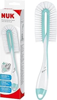 NUK Twist Bottle Brush for Thorough and Gentle Cleaning of Baby Bottles Includes Teat Brush 1 Piece