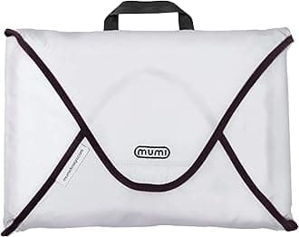 MUMI Travel Garment Bag Folder – 14.5" x 10.5" Foldable Clothes Organizer for Luggage | Anti-Wrinkle Suit & Shirt Case for Men & Women | Carry-On Garment Bag for Travel, Flights & Packing (Black)