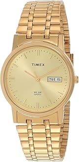 TIMEX Classics Analog Gold Dial Men's Watch - A504, Gold, Classic, gold, Classic