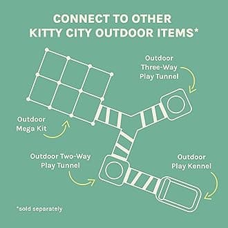 Kitty City Claw Indoor and Outdoor Mega Kit Cat Furniture, Cat Sleeper, Outdoor Kennel, 5523C, Black, (CM-10175)