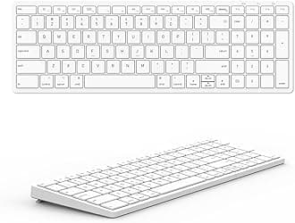 Yivandi Wireless Bluetooth Keyboard for Apple Mac OS – US QWERTY Layout, Scissor Keys Precise Typing, Rechargeable Battery, Extra-Long Working Time, Compatible with iMac/MacBook Pro/Mac Mini or iPad…