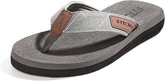 FITORY Men's Flip-Flops Arch Support Thongs Comfort Slippers for Beach Size 7-13
