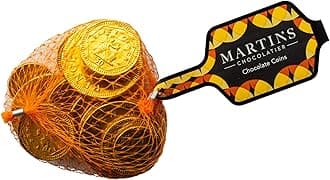 Martin’s Chocolatier Belgian Milk Chocolate Coins - 5 Nets Party Pack for Easter, Birthdays, and Celebrations