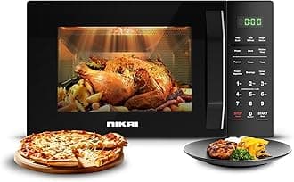 Nikai 700W 20L Microwave Oven, Digital Touch Control, 11 Power Levels & 6 Auto Menus, Touch Control Panel, 99 min Timer Convenient Pull Hand Door - NMO2110DB (Black)2 years warranty