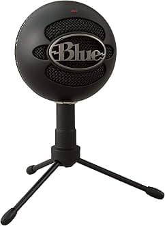Blue Snowball iCE USB Microphone for PC, Mac, Gaming, Recording, Streaming, Podcasting, with Cardioid Condenser Mic Capsule, Adjustable Desktop Stand and USB cable, Plug 'n Play - Black