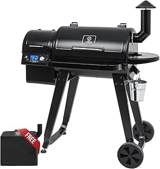 Z GRILLS ZPG-450A Wood Pellet Grill & Smoker with PID V3.0 Controller, 459 Sq in Cook Area, Meat Probe, Foldable Shelf, 8 in 1 BBQ Grill Outdoor Auto Temperature Control, Black