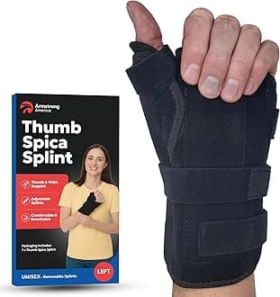 Thumb Spica Splint & Wrist Brace | Both a Wrist Splint & Trigger Thumb Brace to Support Sprains, Tendinosis, De Quervain's Tenosynovitis, Fractures | Arthritis & Carpal Tunnel Pain (Left Hand S/M)