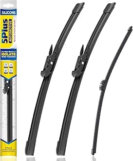 5 PLUS® Silicone Windshield Wipers Replacement for Ford Edge 2015 2016 2017 2018 2019 2020 2021 2022 2023 Wiper Blades(Set of 3),Automotive Replacement Windshield Wiper Blades For My Car-28"/28"/15"