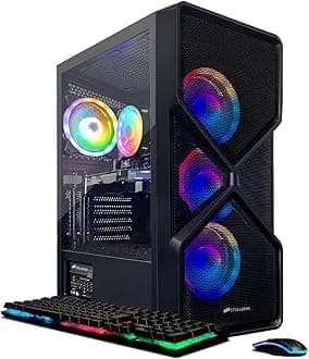 STGAubron Gaming PC Computer Desktop, Intel Core i5-9400F up to 4.1G, GeForce RTX 2060 6G, 16GB DDR4, 1TB SSD, WiFi 6, BT 5.2, RGB Fan x4, Windows 11 Home